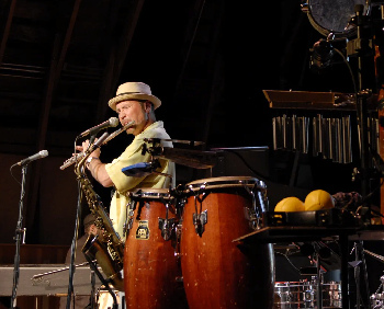 Photograph of Niall with lots
    of percussion