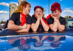 Photograph of Retro Radio Dolls at car show